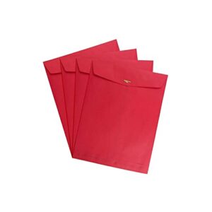 Jam Paper 87477 Open End Clasp #13 Catalog Envelope, 10-Inch X 13-Inch, Red, 100/Box