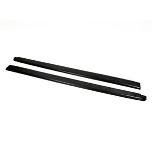 wade 72-00711 truck bed rail caps black ribbed finish without stake holes for 1999-2004 toyota tacoma (set of 2)