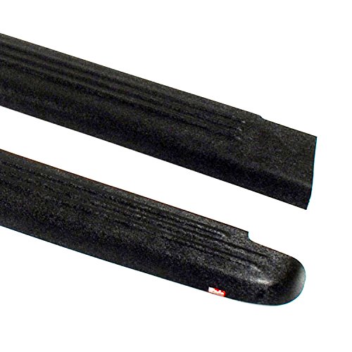 Wade 72-00611 Truck Bed Rail Caps Black Ribbed Finish without Stake Holes for 1980-1996 Ford F-150 F-250 with 6.5ft bed (Set of 2)