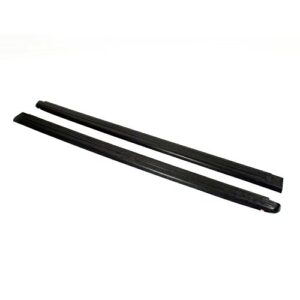 wade 72-00451 truck bed rail caps black ribbed finish without stake holes for 2002-2009 dodge ram 1500 2500 with 6.5ft bed (set of 2)