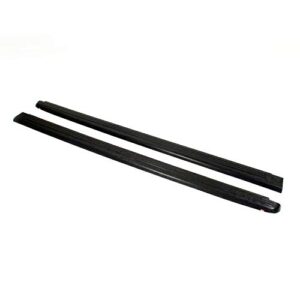 wade 72-00401 truck bed rail caps black ribbed finish without stake holes for 1994-2001 dodge ram 1500 2500 3500 with 8ft bed (set of 2)