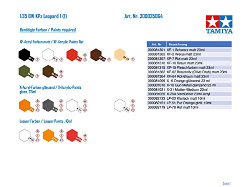 TAMIYA 35064 1/35 German Leopard Medium Tank