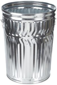 witt industries wcd20c galvanized steel 20-gallon light duty trash can, round, 17-1/2″ diameter x 23″ height