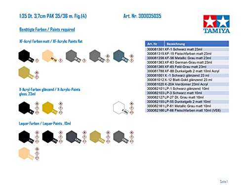 TAMIYA 1:35 3.7cm Anti Tank Gun (Pak 35/36)