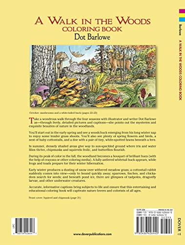 A Walk in the Woods (Dover Nature Coloring Book)