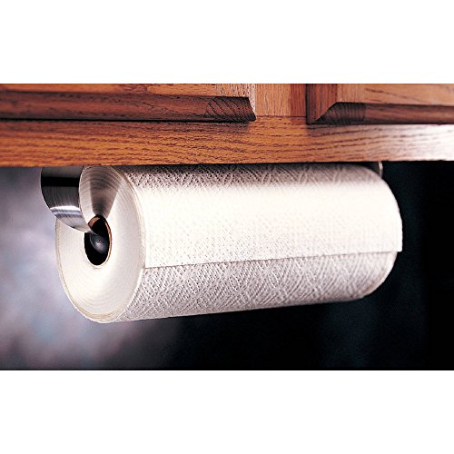 Prodyne Under Cabinet Paper Towel Holder, Silver and Black