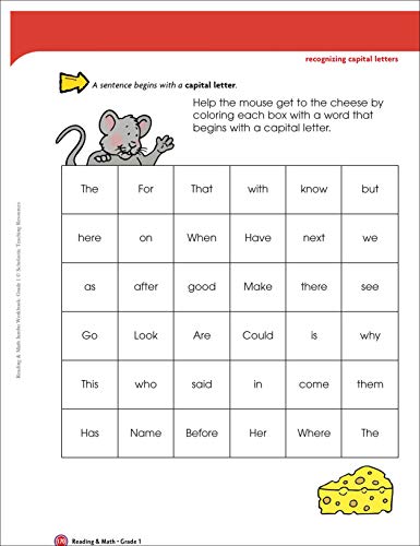 Reading & Math Jumbo Workbook: Grade 1