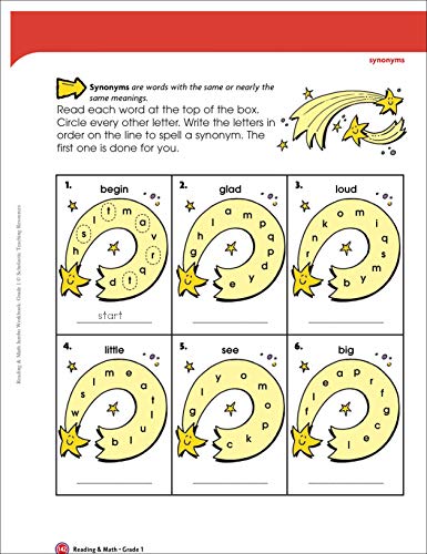 Reading & Math Jumbo Workbook: Grade 1