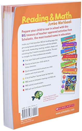 Scholastic Pre-K Reading & Math Jumbo Workbook