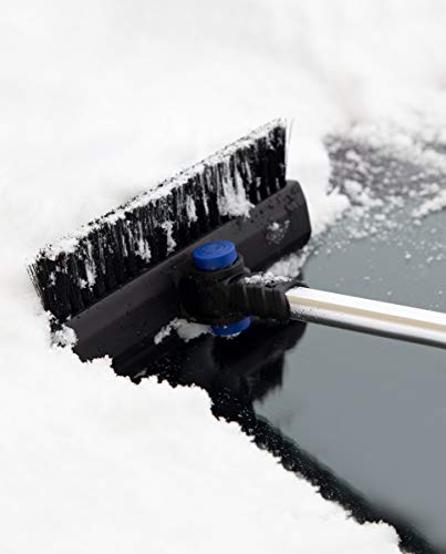 SubZero 80052 52" Extension Quick-Release Handle Ice Scraper and Pivoting Snow Broom (Colors May Vary)