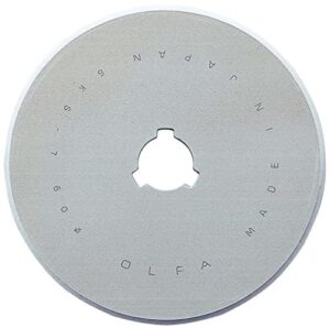 olfa 60mm rotary cutter replacement blade, 1 blade (rb60-1) – tungsten steel circular rotary fabric cutter blade for crafts, sewing, quilting, fits most 60mm rotary cutters