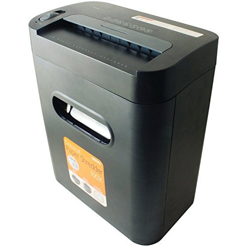 Royal 100x 29171Y 10-Sheet Full-Size Cross-Cut Shredder with Console - Black