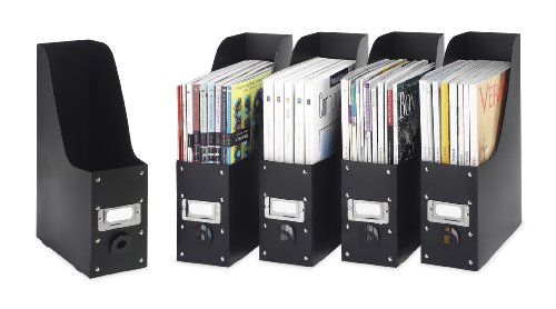 Whitmor Magazine Storage Desk Organizers - Black (Set of 5)