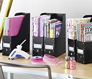 Whitmor Magazine Storage Desk Organizers - Black (Set of 5)