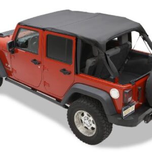 Bestop 5258435 Black Diamond Safari Style Bikini Top for 2010-2018 Wrangler JK Unlimited (Non-Cable Style)