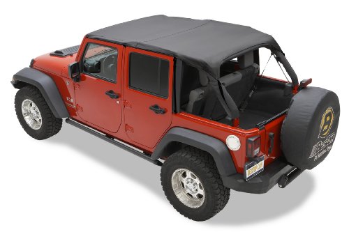 Bestop 5258435 Black Diamond Safari Style Bikini Top for 2010-2018 Wrangler JK Unlimited (Non-Cable Style)