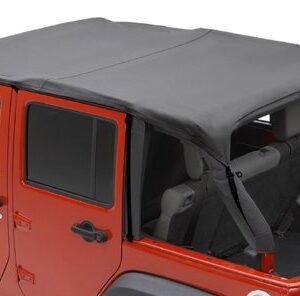 Bestop 5258435 Black Diamond Safari Style Bikini Top for 2010-2018 Wrangler JK Unlimited (Non-Cable Style)