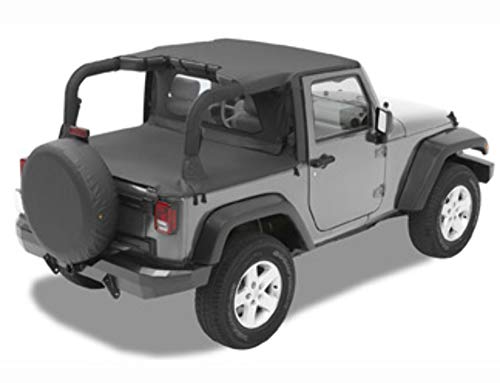 Bestop 52586-35 Black Diamond Header-style Bikini Top for 2010-2018 Wrangler JK 2-Door