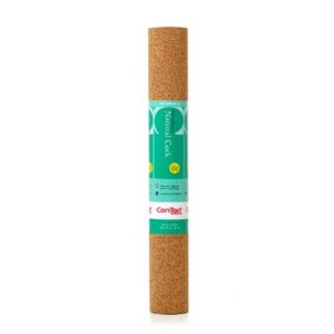 con-tact brand roll, cork, 18″ x 4′ self-adhesive shelf liner, brown