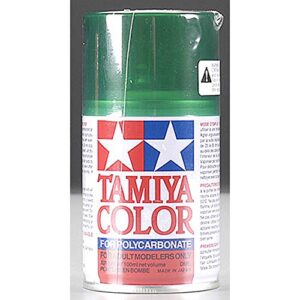 Tamiya TAM86044 PS-44 Translucent Green Spray Paint, 100ml Spray Can, Brown