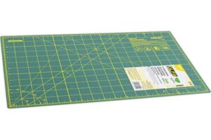 olfa 6″ x 8″ self healing rotary cutting mat (rm-6×8) – double sided 6×8 inch cutting mat with grid for quilting, sewing, fabric, & crafts, designed for use with rotary cutters (green)