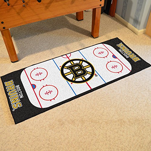 FANMATS NHL Boston Bruins Nylon Face Football Field Runner , 30"x72"