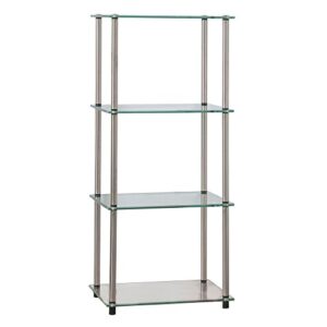 convenience concepts designs2go classic glass 4 tier tower, glass