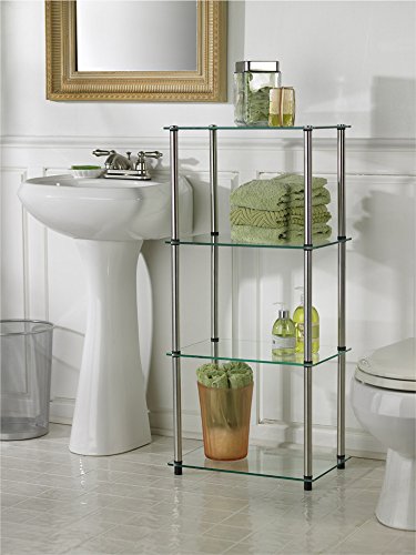 Convenience Concepts Designs2Go Classic Glass 4 Tier Tower, Glass