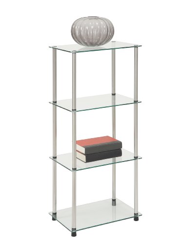 Convenience Concepts Designs2Go Classic Glass 4 Tier Tower, Glass