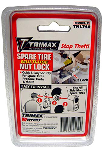 Trimax A-33060-SPK TNL740 Spare Tire Nut Lock for Side Mount Spare Tires