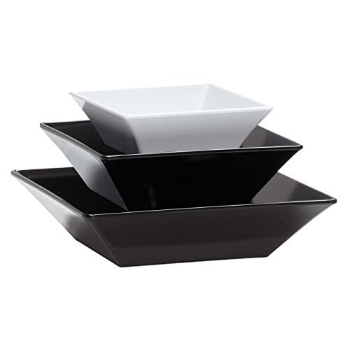 G.E.T. Enterprises ML-246-BK 1.6 qt. Square Bowl, Black