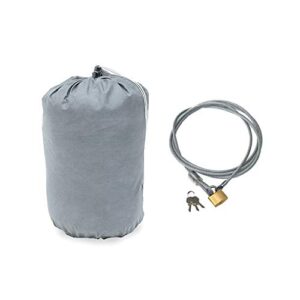 Rampage Universal Easyfit 4-Layer Polypropylene Car Cover with Lock, Cable & Storage Bag | Grey | 1303 | Fits 14' 1" - 15' Vehicles