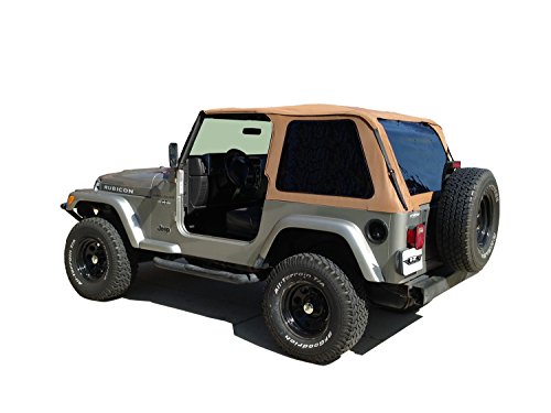 Rampage Frameless Trail Top | Vinyl, Spice Denim Color with Tinted Windows | 109517 | Fits 1997 - 2006 Jeep Wrangler TJ