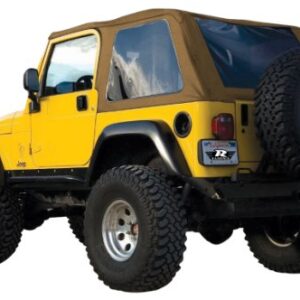 Rampage Frameless Trail Top | Vinyl, Spice Denim Color with Tinted Windows | 109517 | Fits 1997 - 2006 Jeep Wrangler TJ