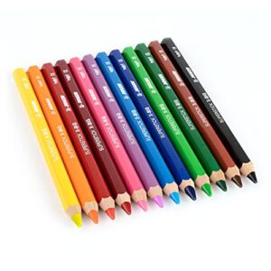 JOLLY X-Big Jumbo Colored Pencils; Set of 12, Perfect for Special Needs, Art Therapy, Pre-School and Early Learners, Multicolor (3099-0001)