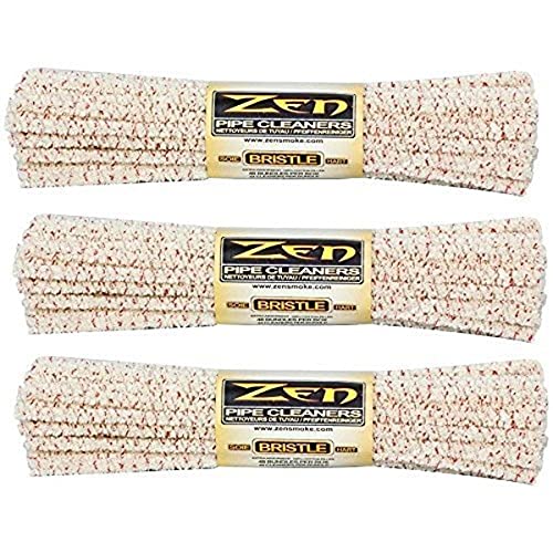 ZEN Bundles Zen Pipe Cleaners Hard Bristle, 132 Count (Pack of 3),Yellow