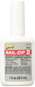 pacer technology (zap) rail-zip 2 track cleaner and corrosion inhibitors, 1 oz