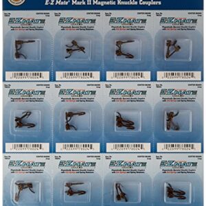 Bachmann Trains E-Z Mate Magnetic Knuckle Couplers - Center Shank - Long (Card of 12)