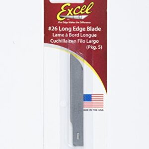 Excel Blades #26 Whittling Blade, 5 Pack, American Made Replacement Hobby Blades