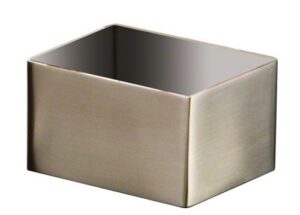 american metalcraft ssph4 stainless steel rectangular sugar packet holder, 2.75″ l x 3.25″ w, satin finish , silver