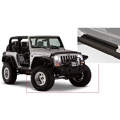 Bushwacker Trail Armor Side Rocker | 2-Piece Set, Black, Textured Finish | 14011 | Fits 2007-2018 Jeep Wrangler JK 2-Door