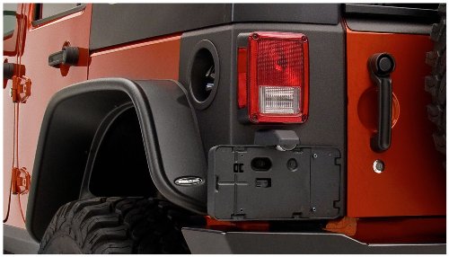 Bushwacker Trail Armor Rear Corner Covers | 2-Piece Set, Black, Textured Finish | 14010 | Fits 2007-2018 Jeep Wrangler JK Unlimited