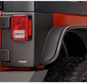 Bushwacker Trail Armor Rear Corner Covers | 2-Piece Set, Black, Textured Finish | 14010 | Fits 2007-2018 Jeep Wrangler JK Unlimited