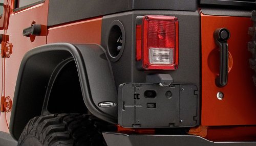 Bushwacker Trail Armor Rear Corner Covers | 2-Piece Set, Black, Textured Finish | 14010 | Fits 2007-2018 Jeep Wrangler JK Unlimited