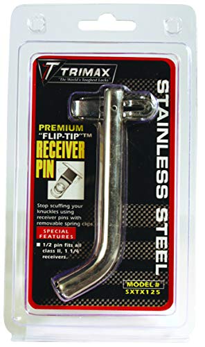 Trimax SXTX125 Premium Stainless Steel Flip-Tip 1/2" Receiver Pin