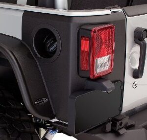 Bushwacker Trail Armor Rear Corner Covers | 2-Piece Set, Black, Textured Finish | 14009 | Fits 2007-2018 Jeep Wrangler JK 2-Door