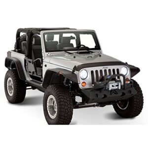 Bushwacker 10919-07 Flat Fender Flares 4pc. Set fits 2007-2018 Jeep Wrangler JK (2 Door Models)