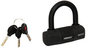 trimax max60 black short shackle u-lock with pvc sleeve
