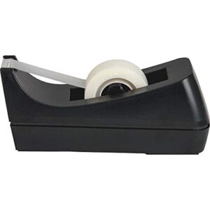 Business Source Standard Desktop Tape Dispenser, Black, 1 in (BSN32954)