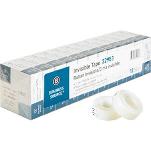 bsn32953 – transparent tape, 1 core, 3/4×1000, 12/pk, clear